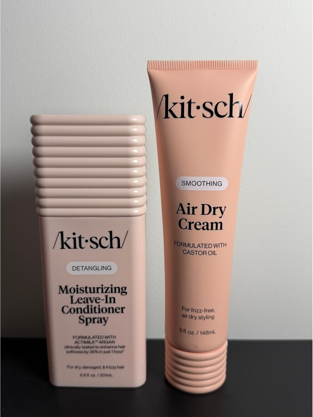 Kitsch Air Dry Cream + Moisturizing Leave-In Conditioner Spray Set NEW